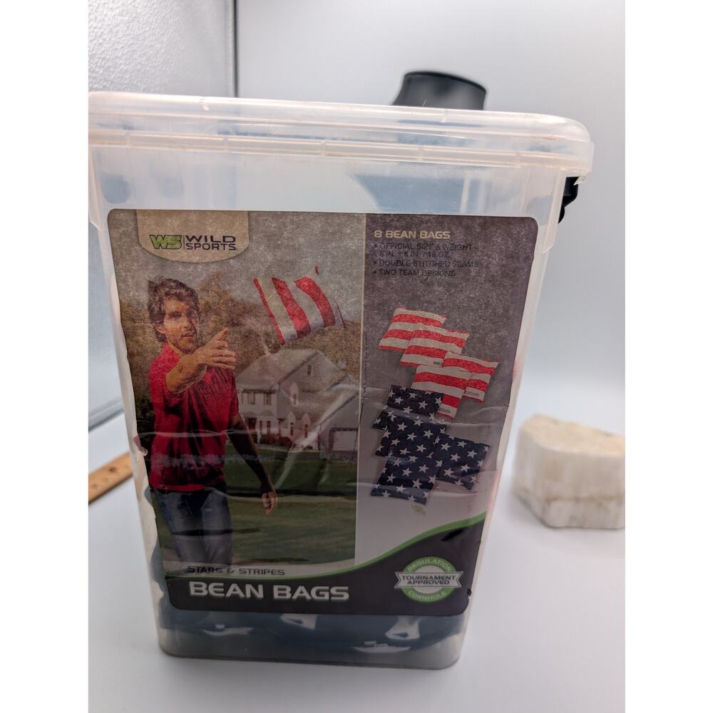 Wild Sports Stars & Stripes Cornhole Bean Bags Set 8 Official Size 6x6 16oz